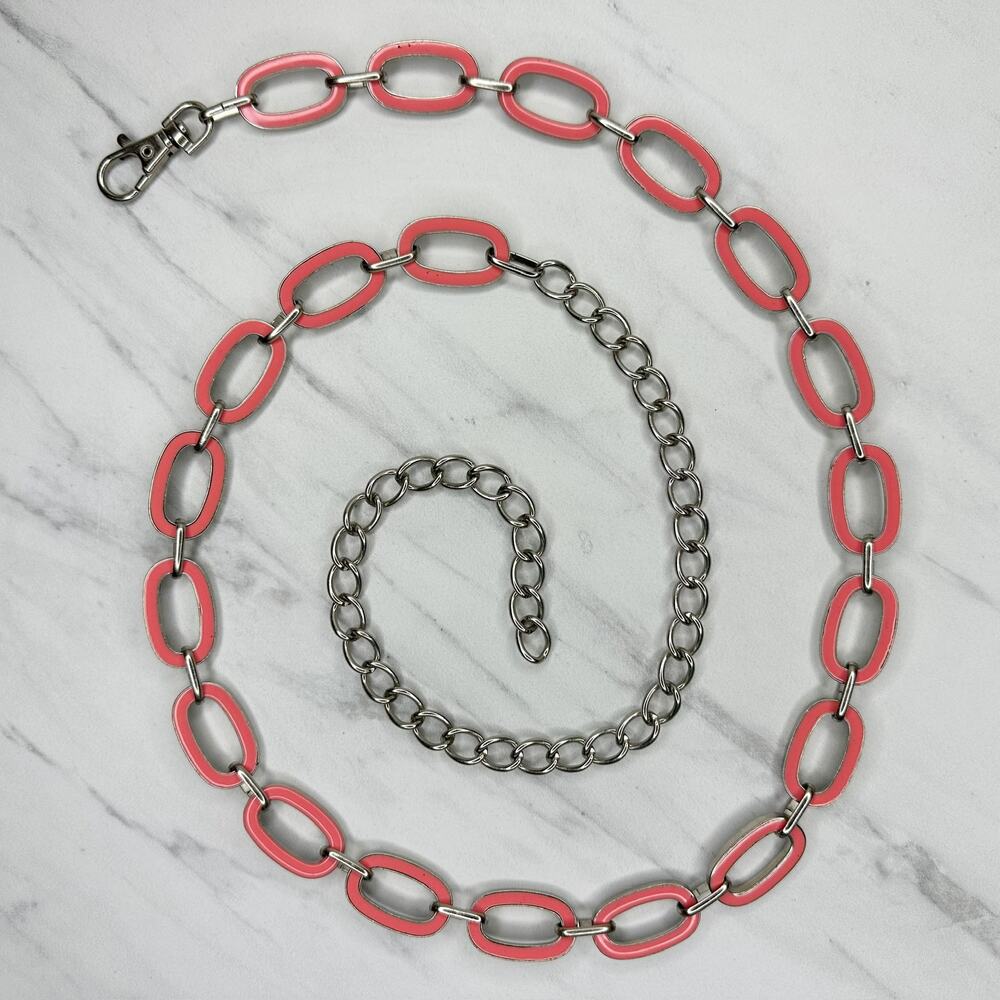 Reversible Coral Taupe Y2K Chain Link Belt One Size (OS) ✨